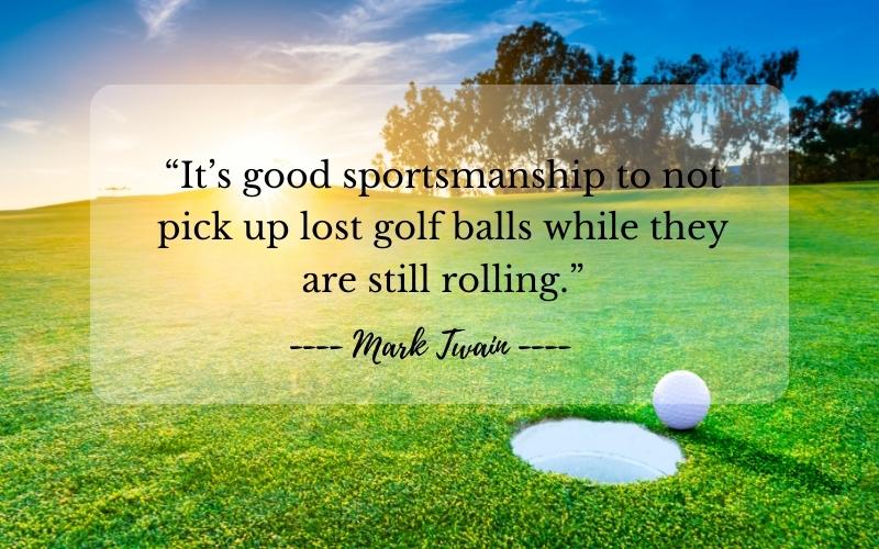 it is golf sportsmanship to not pick up lost golf balls while they are still rolling