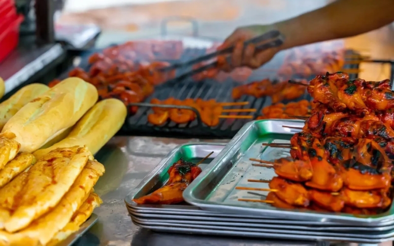 A street food stall in Sri Lanka