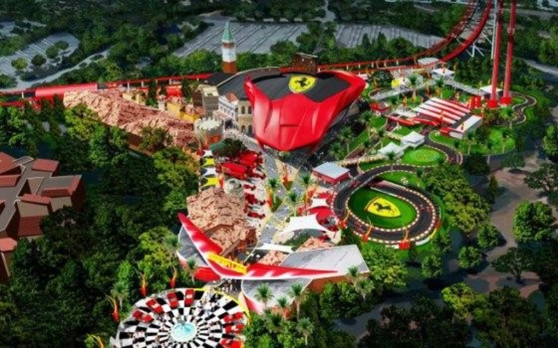 Ferrari World from above