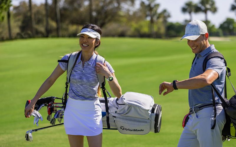 Two golfers enjoying their round