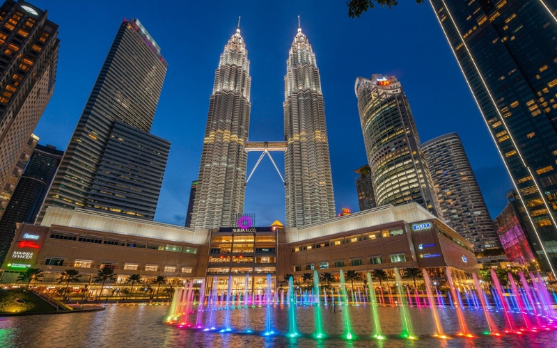 You can shop in luxury malls like Suria KLCC