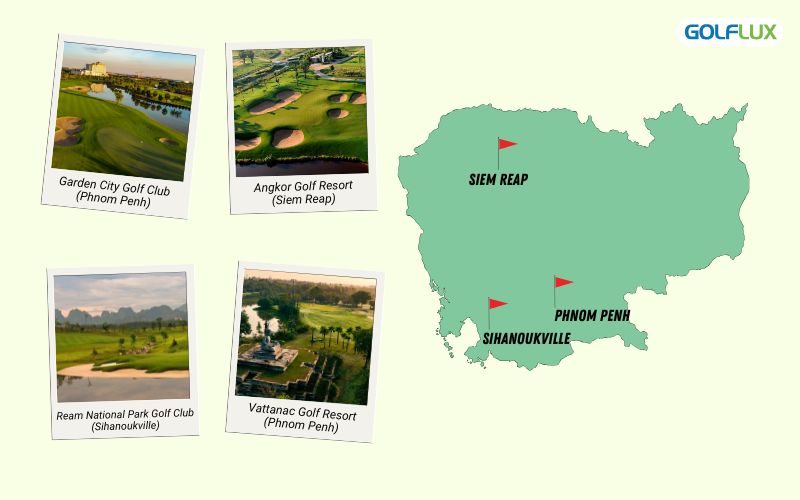 Cambodia Golf Map