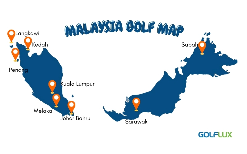 Malaysia Golf Map