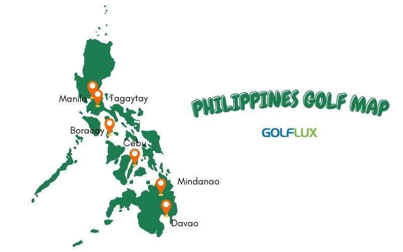 Philippines Golf Map