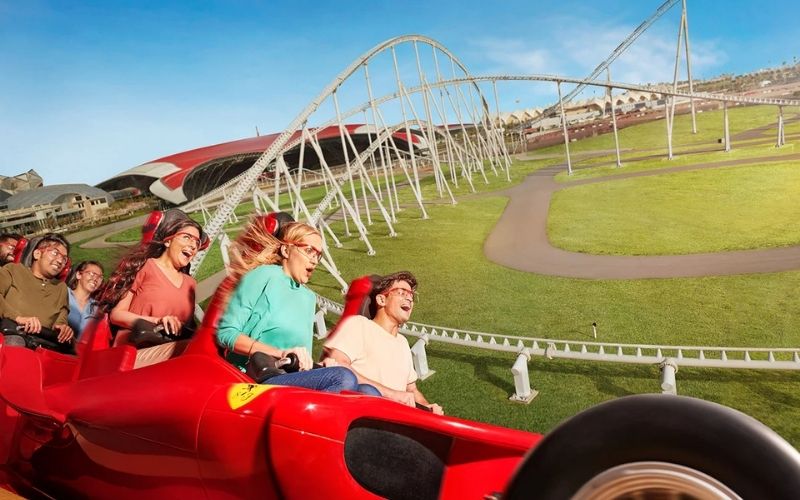 Roller Coaster at Ferrari World Abu Dhabi