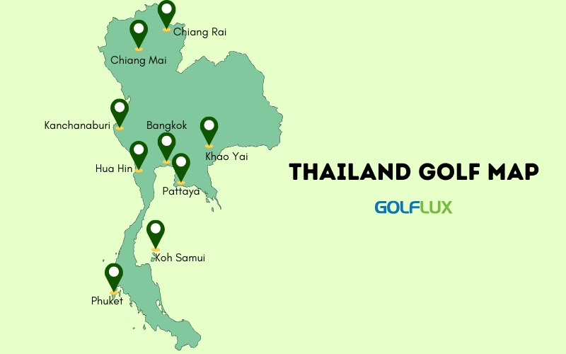 Thailand golf map