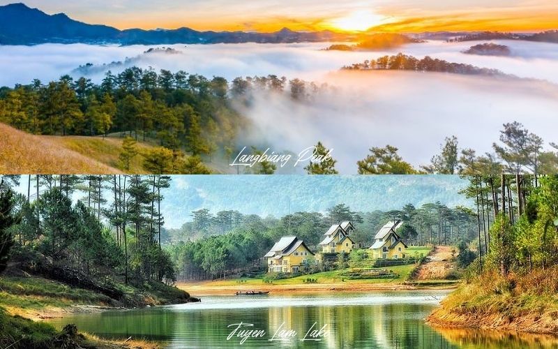 Breathtaking view from Langbiang Peak and Tuyen Lam Lake