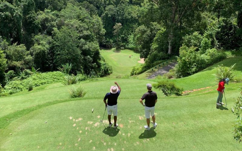 Golf in the middle of lush green forest in Phuket