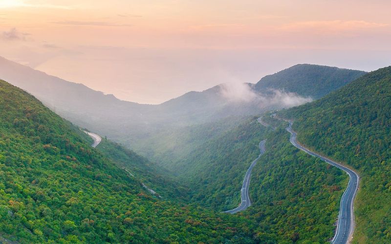 Spectacular natural landscape in Hai Van Pass