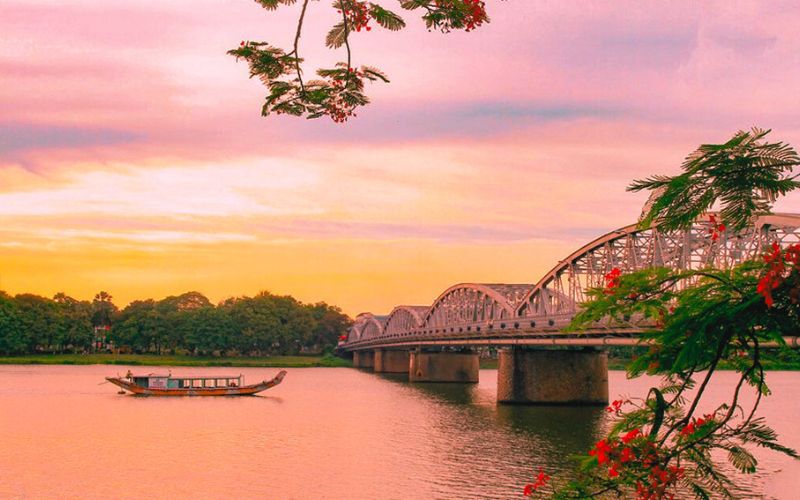 Sunset cruise on the Perfume river