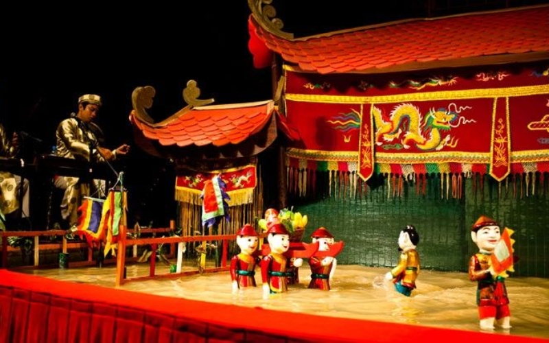 The water puppet show in Hanoi