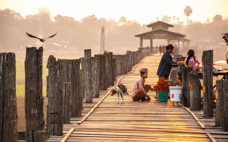 U Bein Bridge in Myanmar