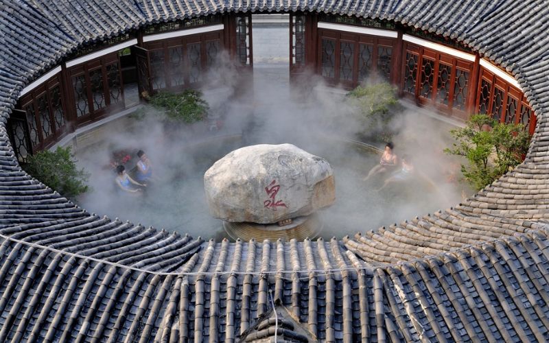 Hot spring in Shandong, China