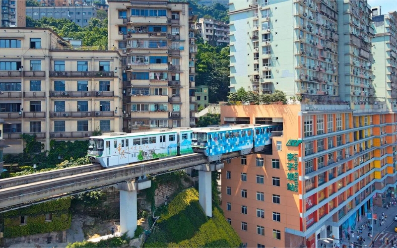 Liziba Station, the most iconic spot in Chongqing